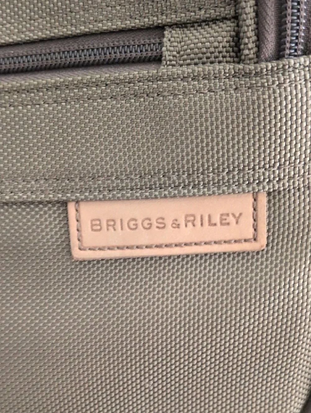Briggs & Riley Taupe Carry-On Laptop Bag with Shoulder Strap